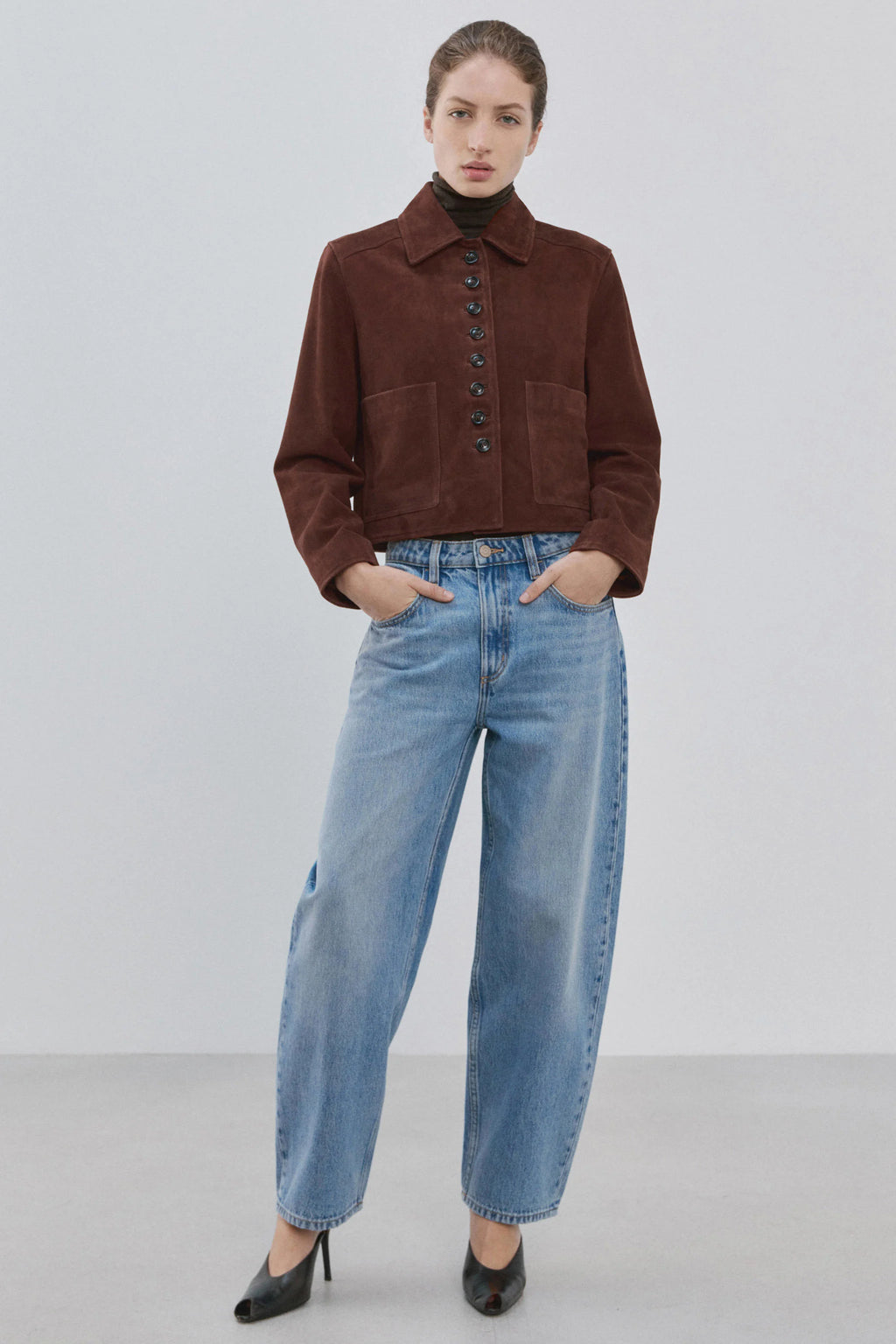 Mango High Waist Barrel Jeans