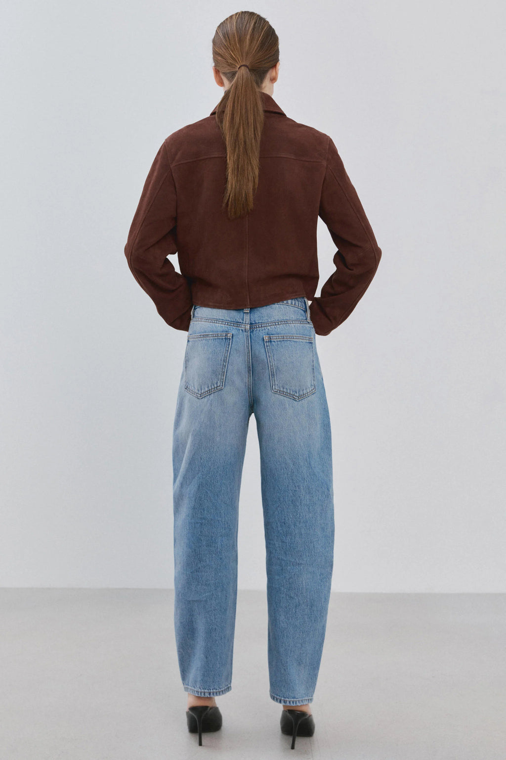 Mango High Waist Barrel Jeans
